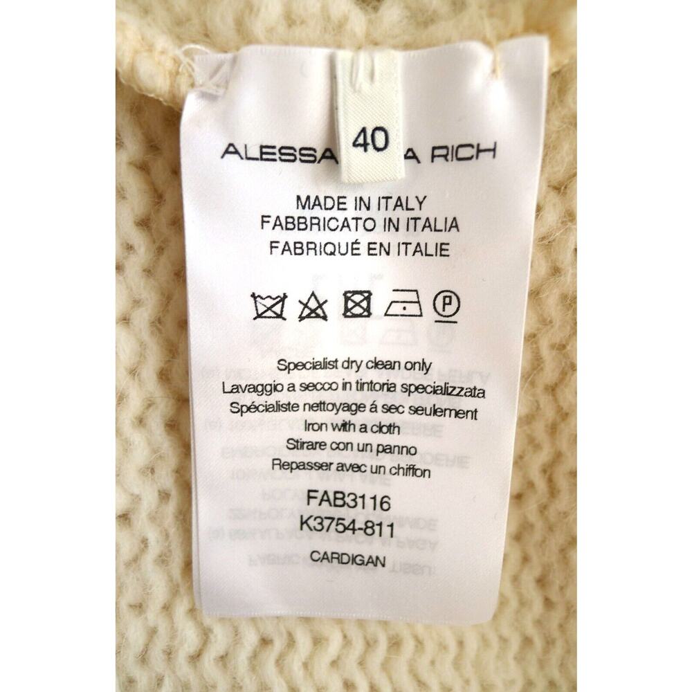 ALESSANDRA RICH ITALY Fruit Alpaca Blend Cardigan Sweater YOOX 40 S NWT $1380 - Picture 11 of 16